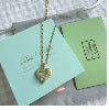 14K Gold Plated Love Heart Pendant Women's Necklace Sensuous Design PG-06