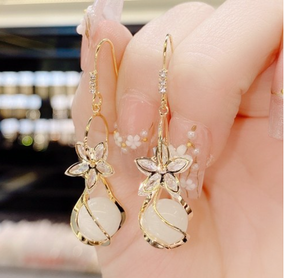 LILY 14K Gold Plated Cubic Drop Earrings — Women's Fashion Jewelry